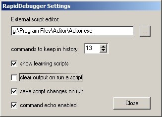 debuggersettings